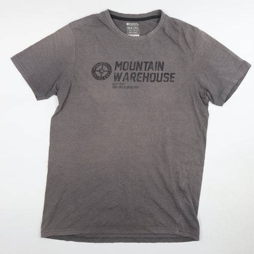 Mountain Warehouse Men’s Grey Quick-Dry T-Shirt, Size S