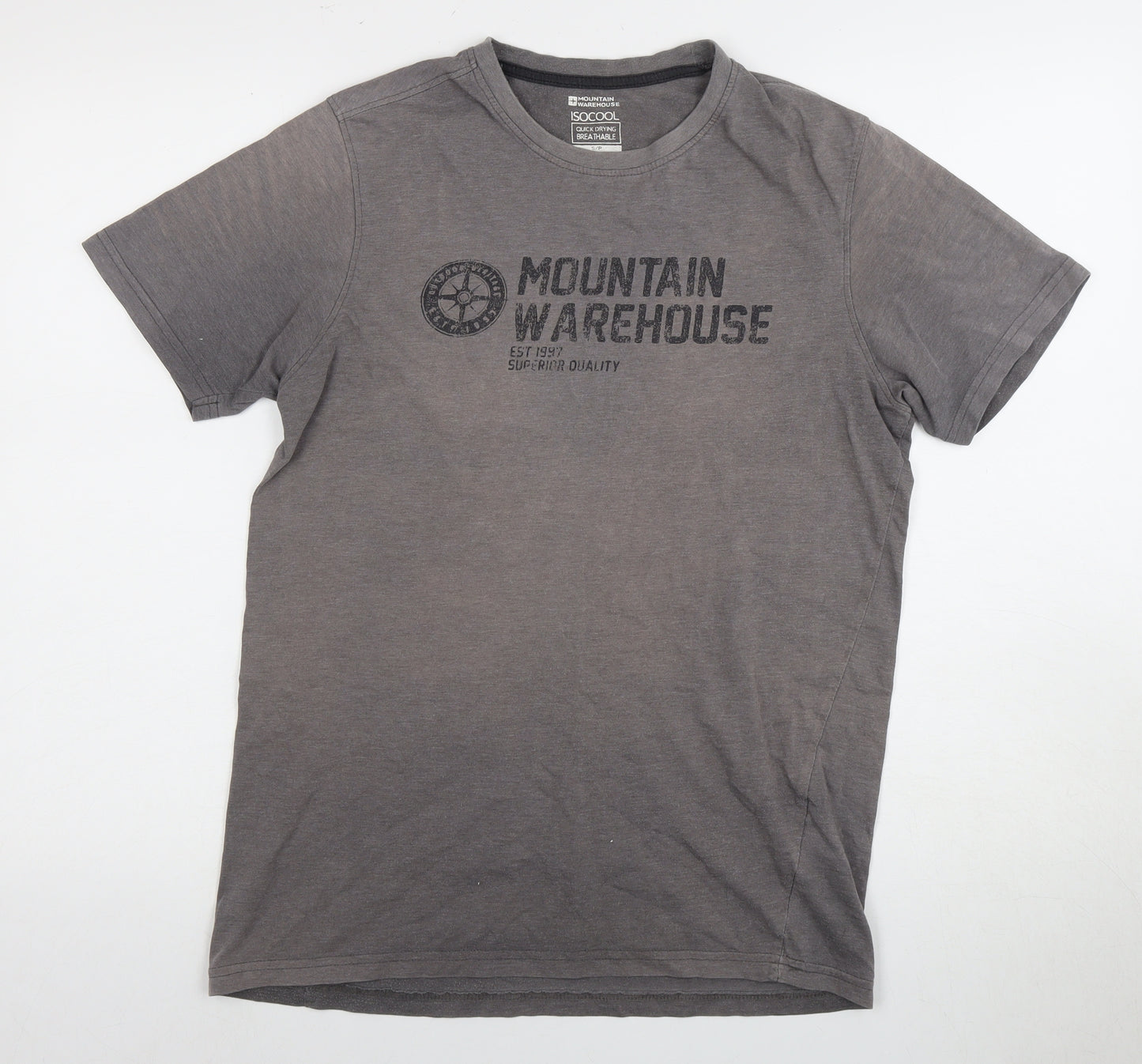 Mountain Warehouse Men’s Grey Quick-Dry T-Shirt, Size S