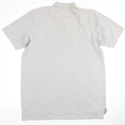 Lands' End Men's Grey XL Short Sleeve Polo