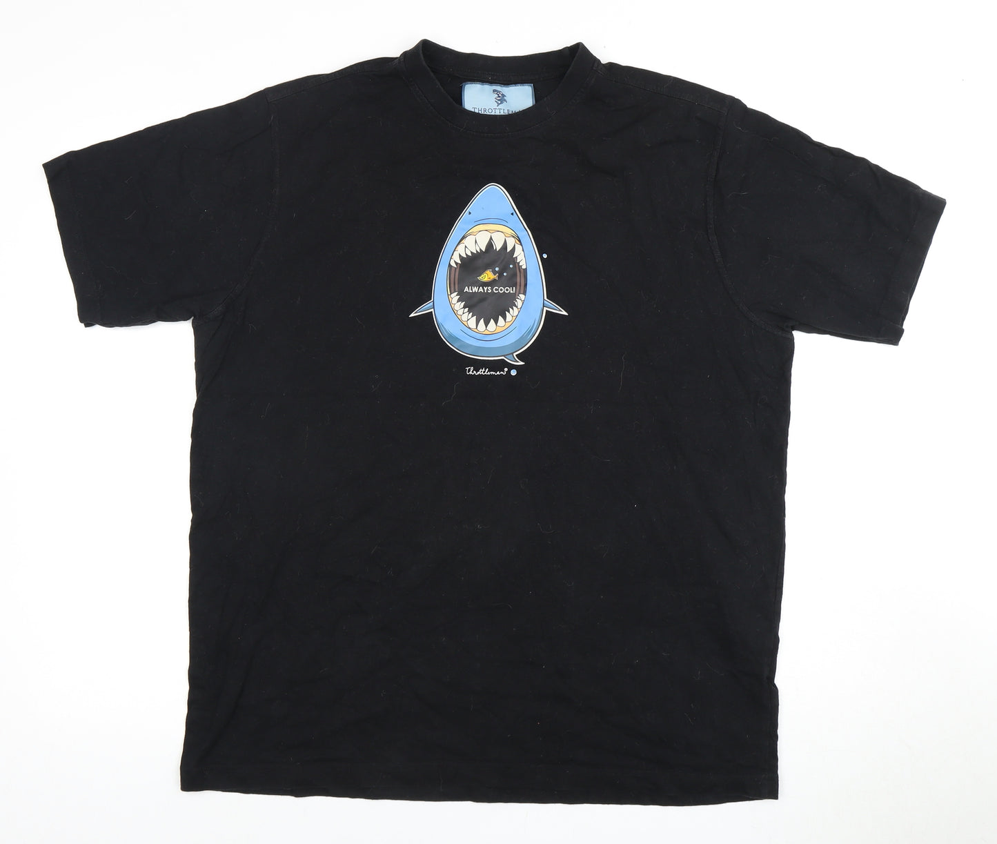 Throttleman Men's Black 2XL Animal Graphic T-Shirt