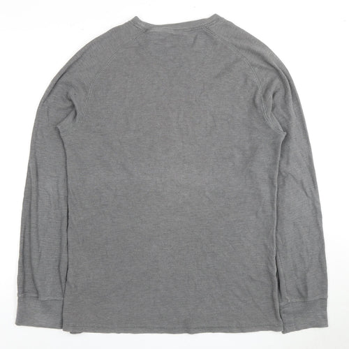 Timberland Men's Grey Long Sleeve Crew Neck T-Shirt