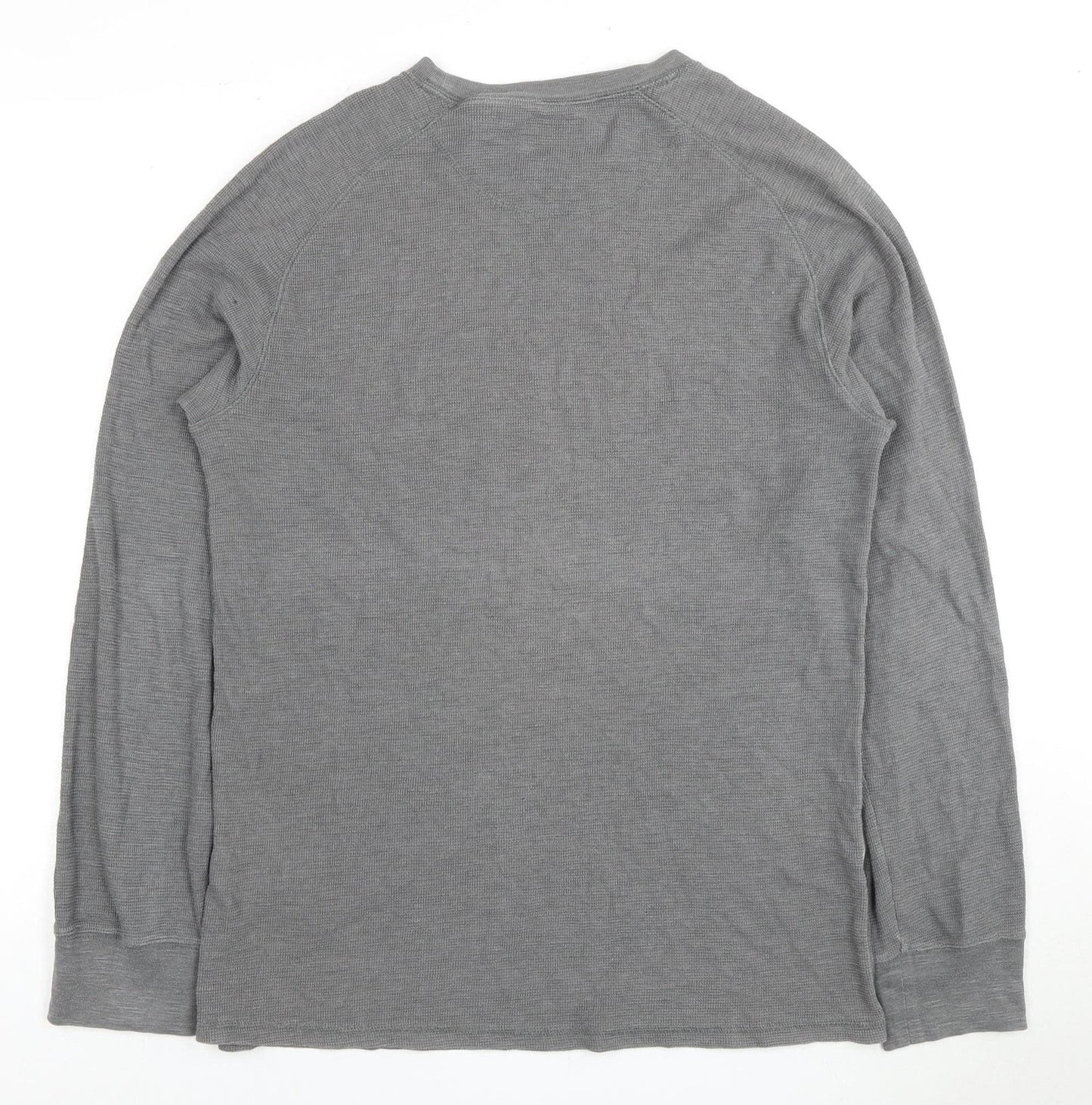 Timberland Men's Grey Long Sleeve Crew Neck T-Shirt