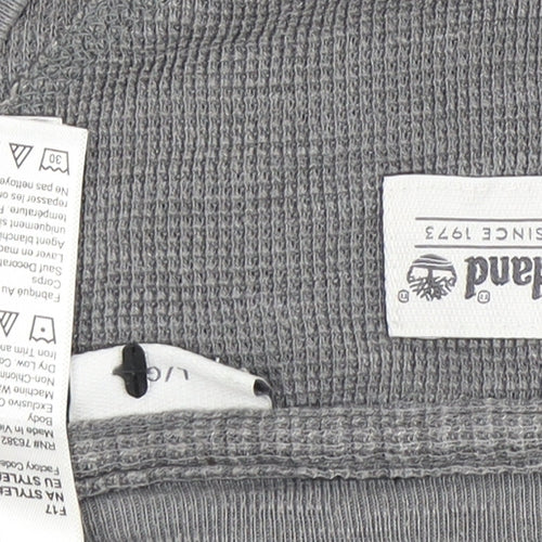 Timberland Men's Grey Long Sleeve Crew Neck T-Shirt