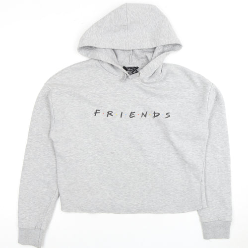New Look Girls Grey Friends Hoodie Age 14/15 Pullover