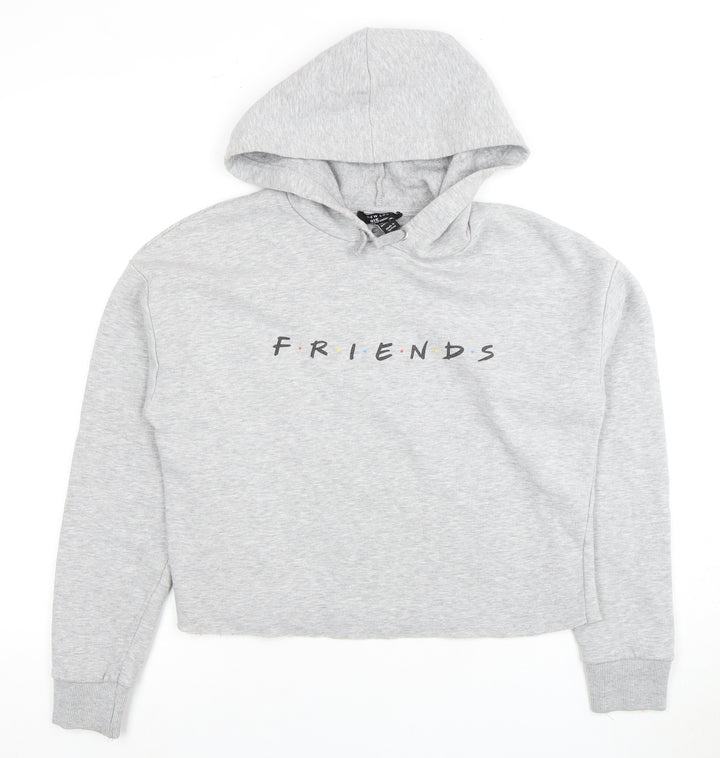 New Look Girls Grey Friends Hoodie Age 14/15 Pullover