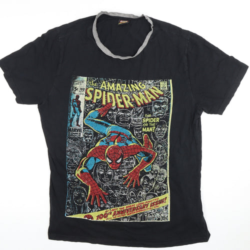 Marvel Spider-Man Men's Black Graphic T-Shirt L