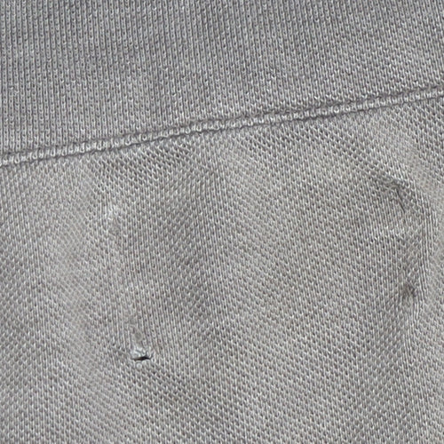 Lee Men's Grey Long Sleeve Polo Shirt Size L