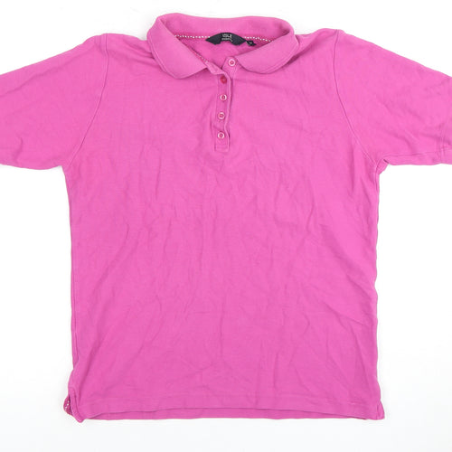 ISLE Women's Pink Polo Shirt, M, Classic Style
