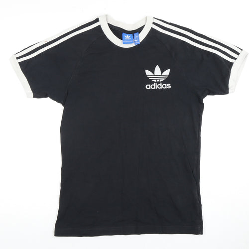 Adidas Men's Black S Cotton T-Shirt, Short Sleeve