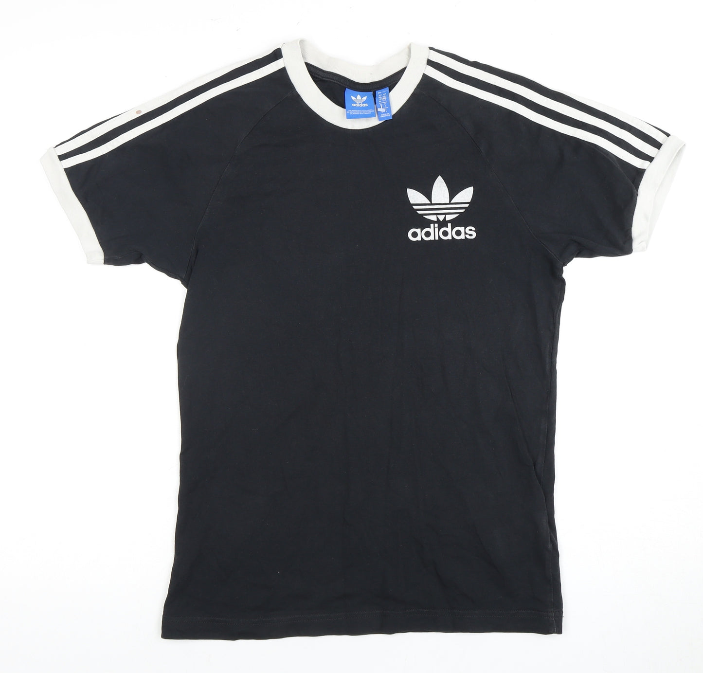 Adidas Men's Black S Cotton T-Shirt, Short Sleeve