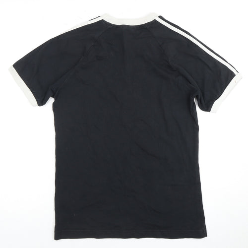 Adidas Men's Black S Cotton T-Shirt, Short Sleeve