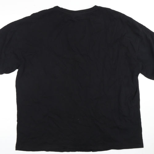 PiPapro Black Anime Print T-Shirt Size L Men