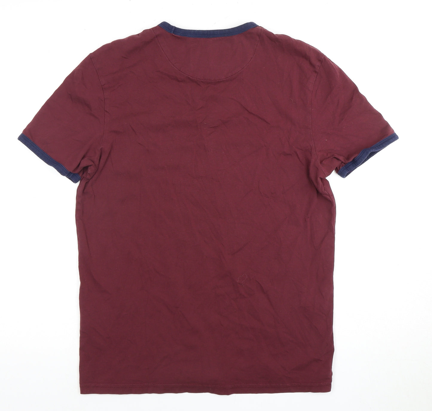 Lyle & Scott Men's Red Crew Neck T-Shirt, Size S