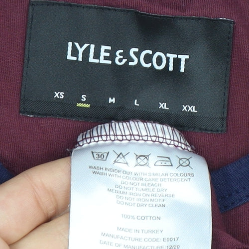 Lyle & Scott Men's Red Crew Neck T-Shirt, Size S