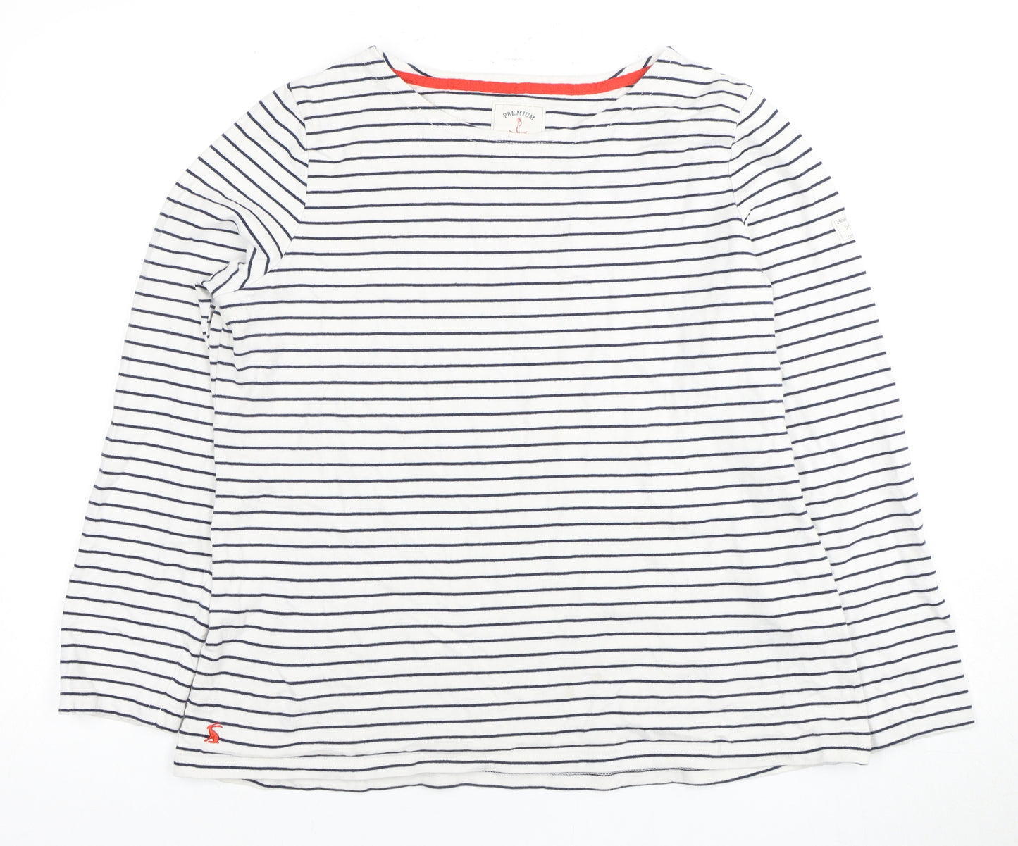 Joules Women's Multicoloured Striped T-Shirt Size 16