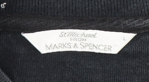 Marks and Spencer Men's Black L Sweatshirt Long Sleeve