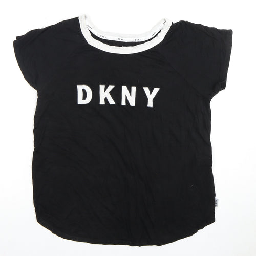 DKNY Women's Black Crew Neck T-Shirt Size S