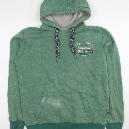 Lee Cooper Men's Green Pullover Hoodie Size L