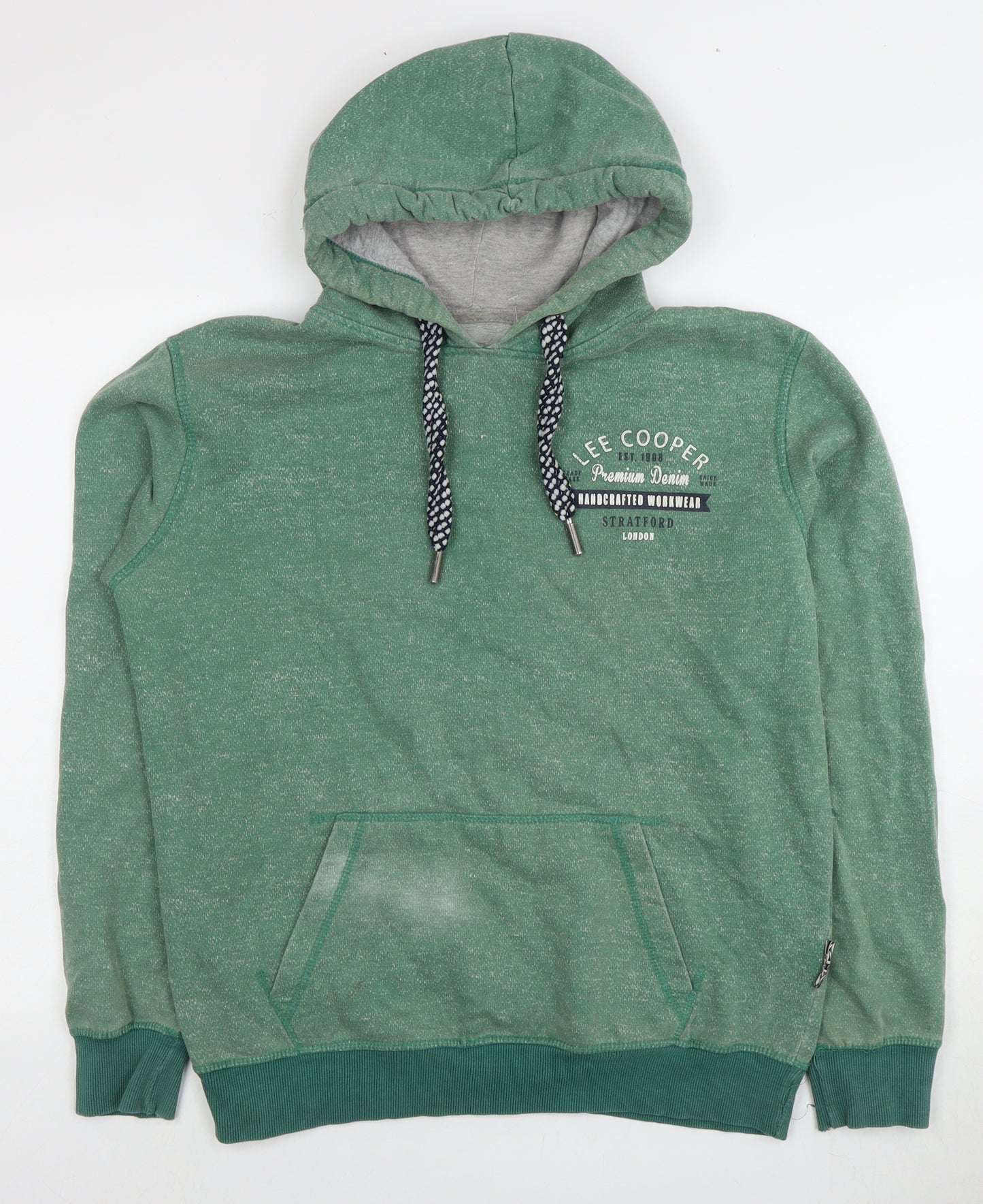 Lee Cooper Men's Green Pullover Hoodie Size L