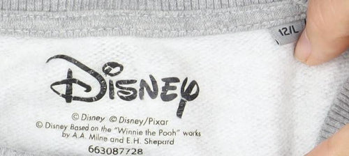 Disney Grey Mickey Mouse Unisex Sweatshirt, Size 12 UK