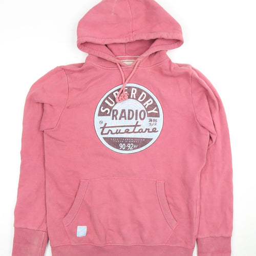 Superdry Unisex Pink Pullover Hoodie 7XL