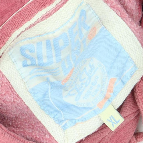 Superdry Unisex Pink Pullover Hoodie 7XL
