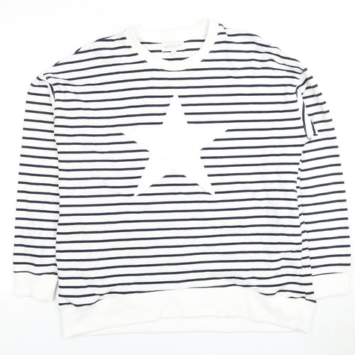 Apricot Women's Stripe Navy/White Pullover