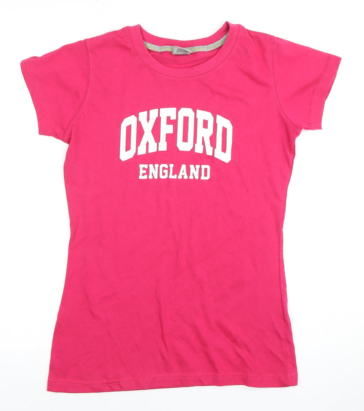 College Store Women's Pink M T-Shirt, Crew Neck