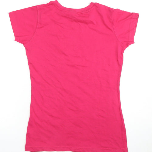 College Store Women's Pink M T-Shirt, Crew Neck