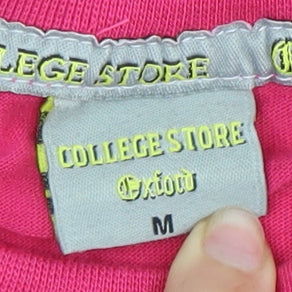 College Store Women's Pink M T-Shirt, Crew Neck