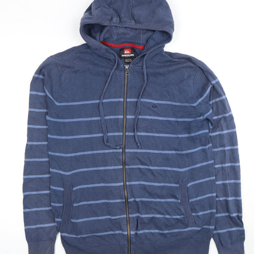 Quiksilver Men's Blue Full Zip Hoodie M