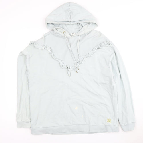 River Island Women's Blue Hoodie Pullover Size S