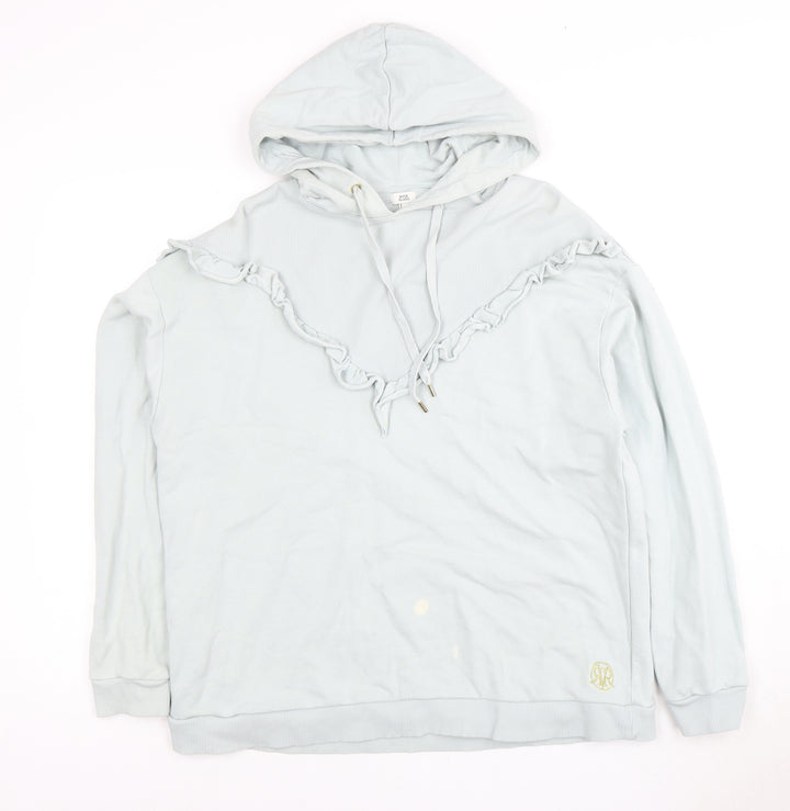 River Island Women's Blue Hoodie Pullover Size S