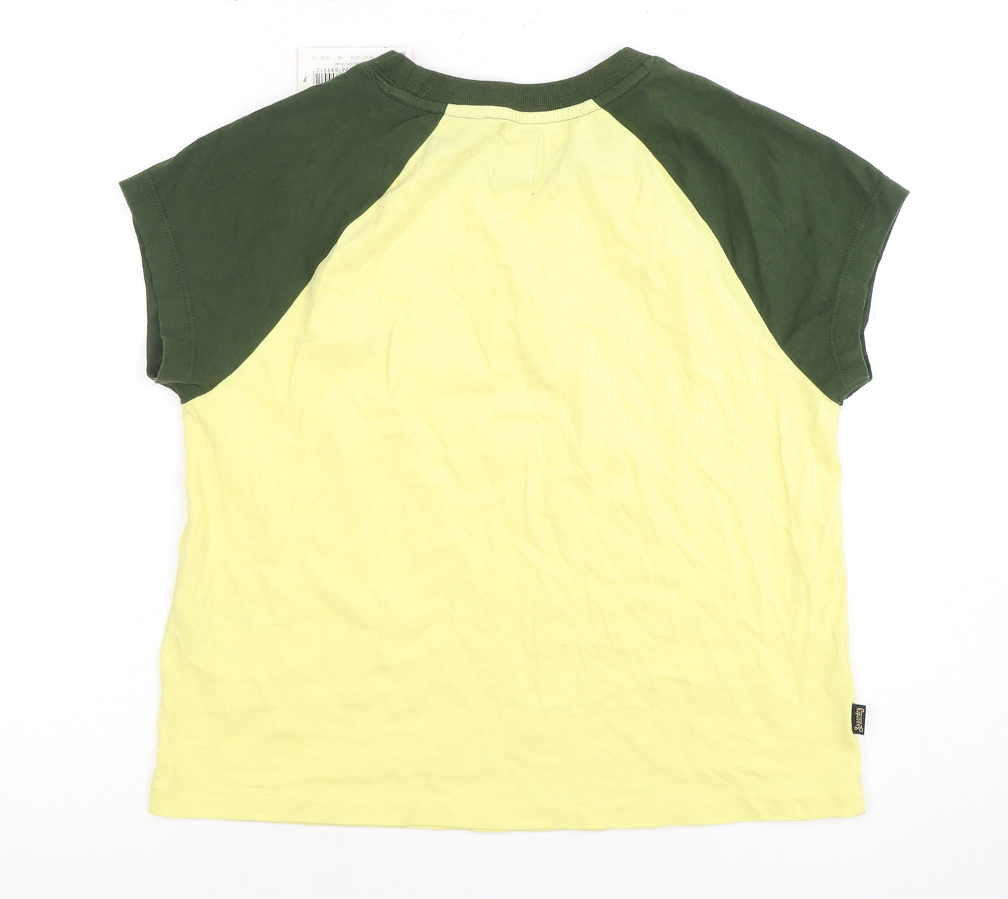 Superdry Women's Yellow Ringer T-Shirt Size 12