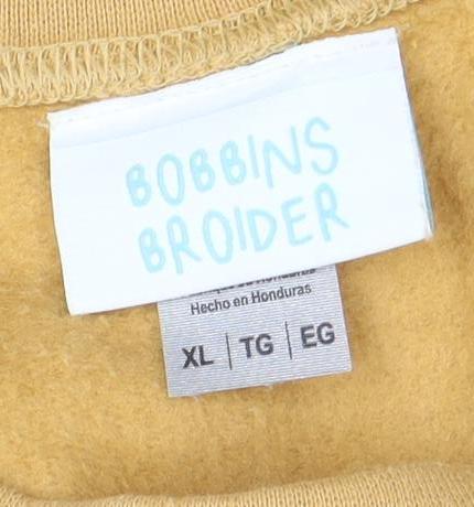 Bobby's Broider Unisex Yellow Pullover Sweatshirt XL