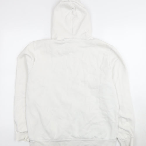 Puma Men's White Logo Pullover Hoodie L