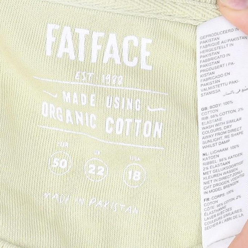 FatFace Unisex Ivory Cotton Pullover Sweatshirt UK 22