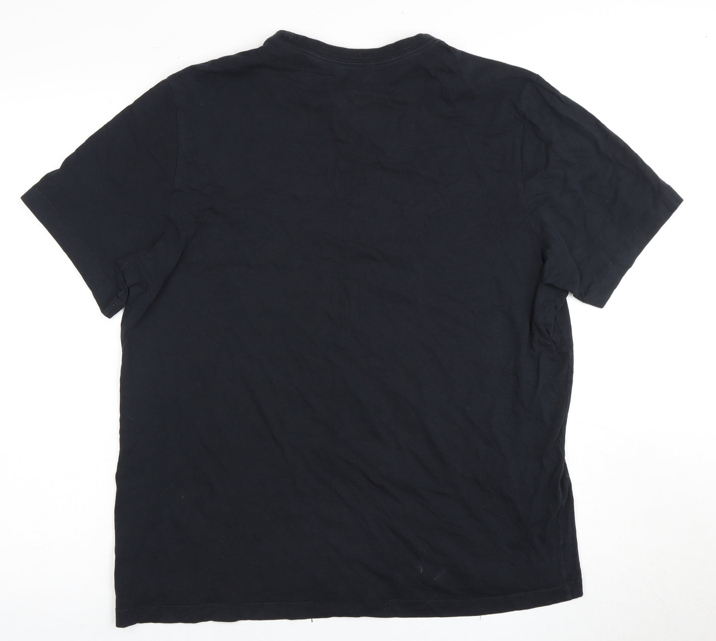 Nike Men’s Black Crew Neck T-Shirt, Size L, Logo Accent