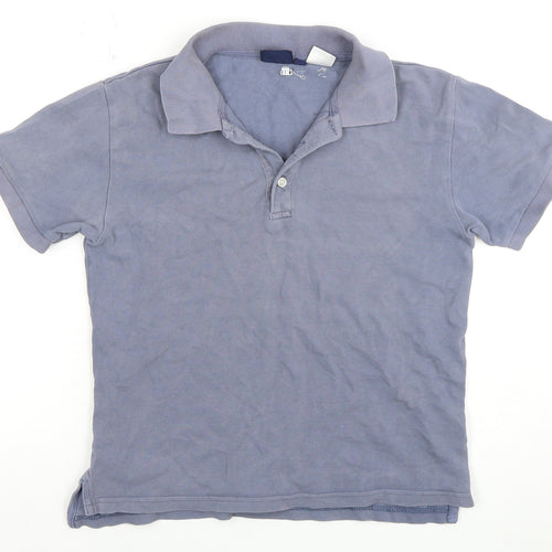 Mini Boden Boys Blue Polo Shirt 5-6 Years Casual Cotton