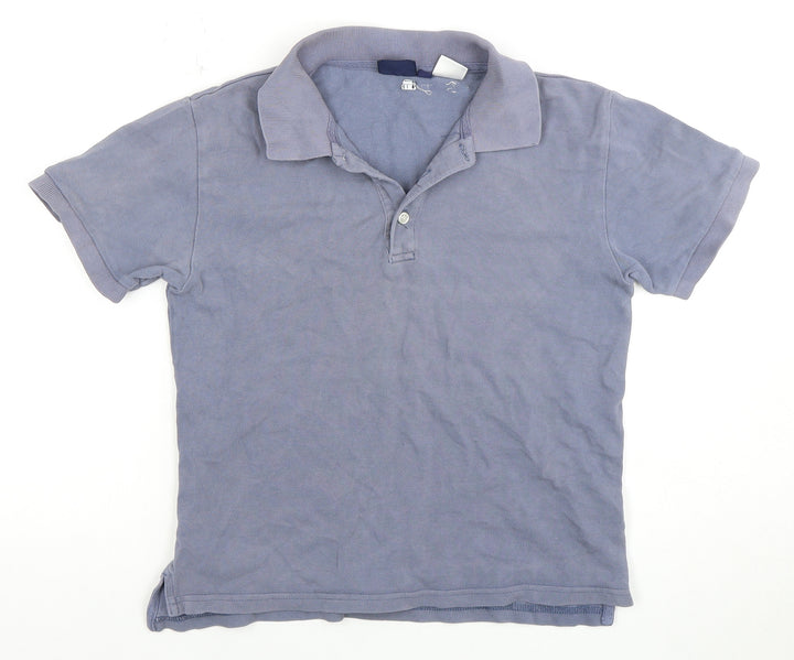 Mini Boden Boys Blue Polo Shirt 5-6 Years Casual Cotton