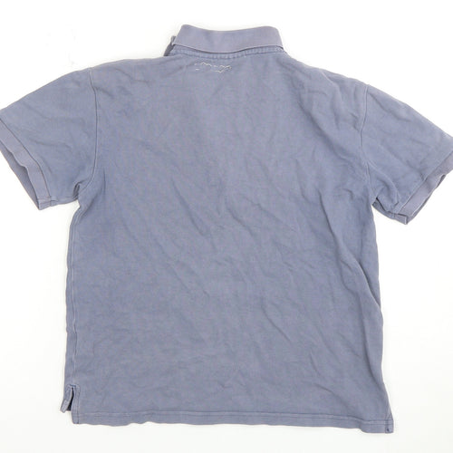 Mini Boden Boys Blue Polo Shirt 5-6 Years Casual Cotton