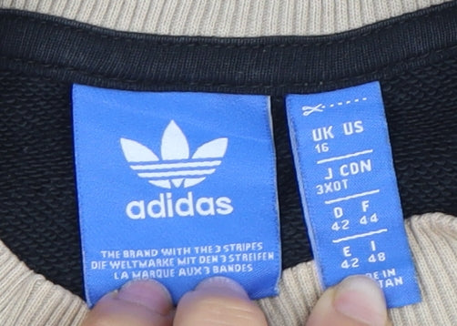 Adidas Women's Black Sweatshirt Size 16 Logo Colourblock