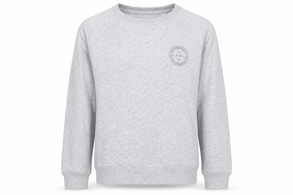 Front view of Jack Wills Grey Sweatshirt unisex adults uk 12 pullover