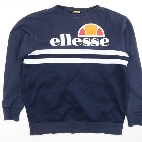 Ellesse Unisex Blue XL Logo Sweatshirt Pullover