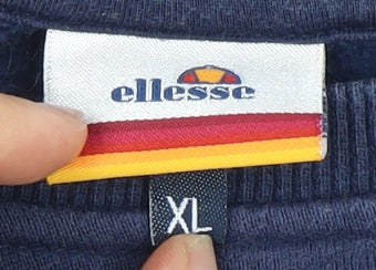 Ellesse Unisex Blue XL Logo Sweatshirt Pullover