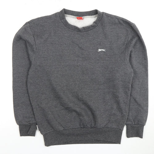 Slazenger Boys Grey Sweatshirt 11-12 Years Crew Neck