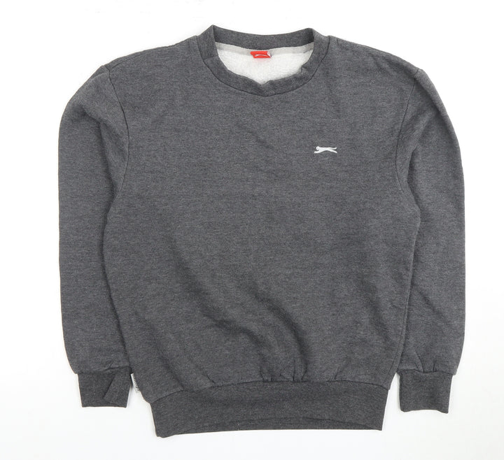 Slazenger Boys Grey Sweatshirt 11-12 Years Crew Neck