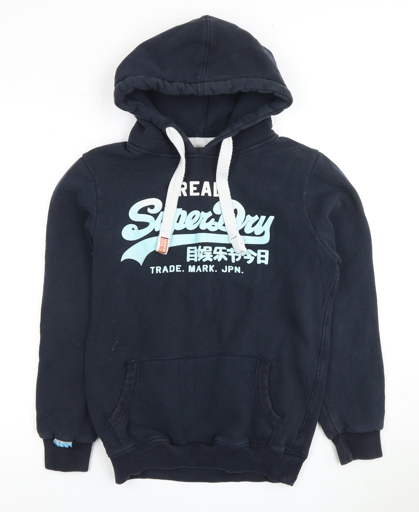 Superdry Unisex Black Pullover Hoodie XXL, Logo Design