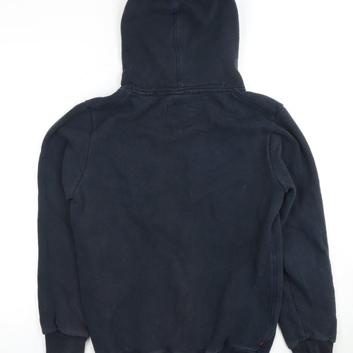 Superdry Unisex Black Pullover Hoodie XXL, Logo Design
