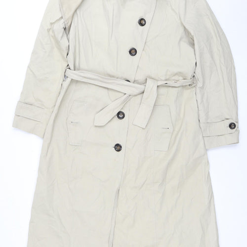 Debenhams Women's Beige Trench Coat Size 14